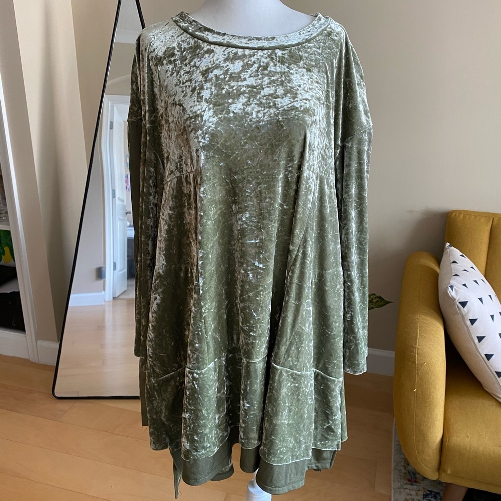 HAH Green Velvet Dress